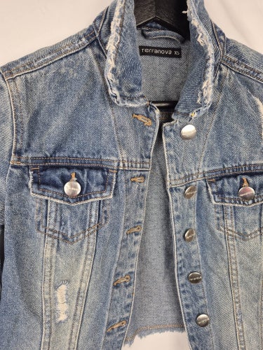 Terranova blå jeansjacka, storlek XS