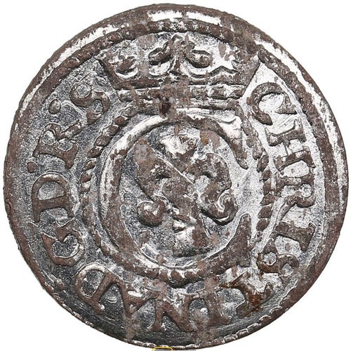 Staden Riga under svenskt styre, BI Schilling / Solidus 1643 - Christina