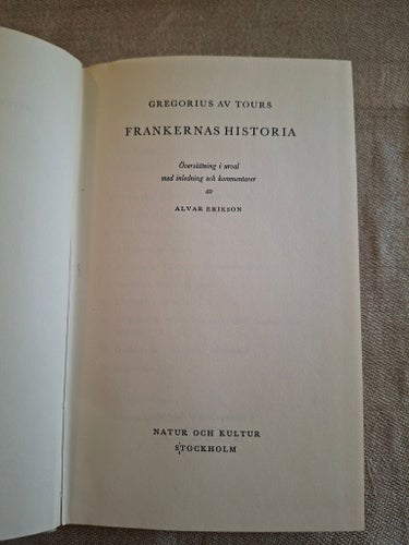 Frankernas historia av Gregorius av Tours, 1963