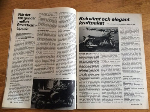 Motor Nr 20 1976 Honda Gold Wing 1000,T Ford,Alfasud Sprint,Räddningfordon ?