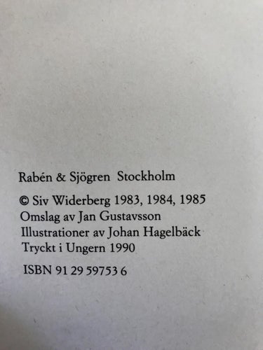 HASSE Siv Widerberg Johan Hagelbäck 1990
