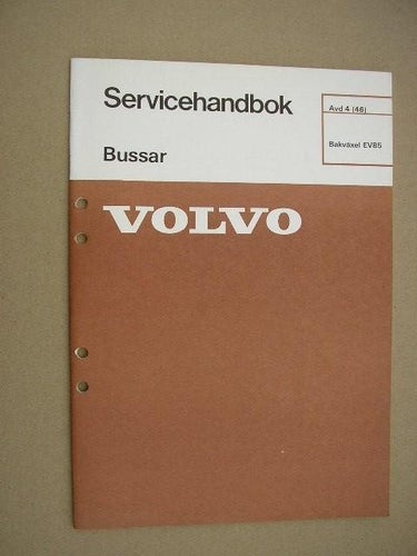 VOLVO Verkstadshandbok Buss Bakväxel EV 85