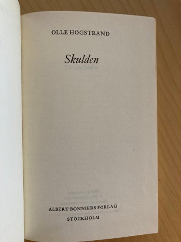 Skulden - Olle Högstrand