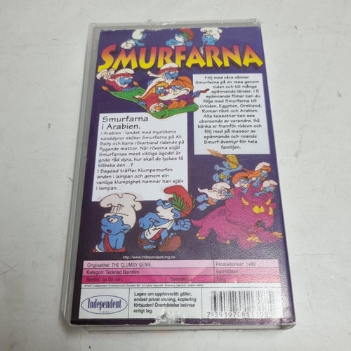 Smurfarna i Arabien VHS film