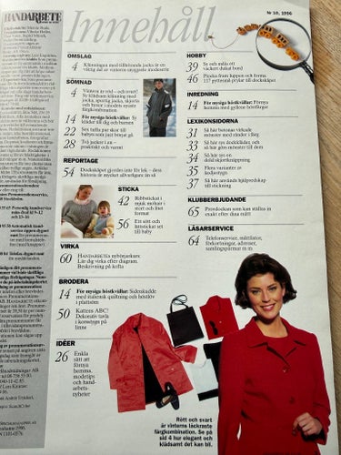 Tidningen HANDARBETE: Steg för Steg, Nr 10/1996