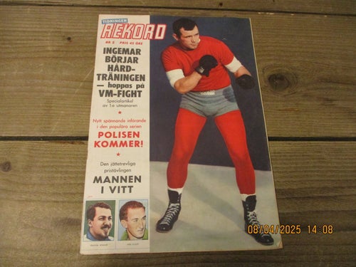 Tidningen REKORD Nr 5-1959, Lagbild Svenska Handbollslandslaget