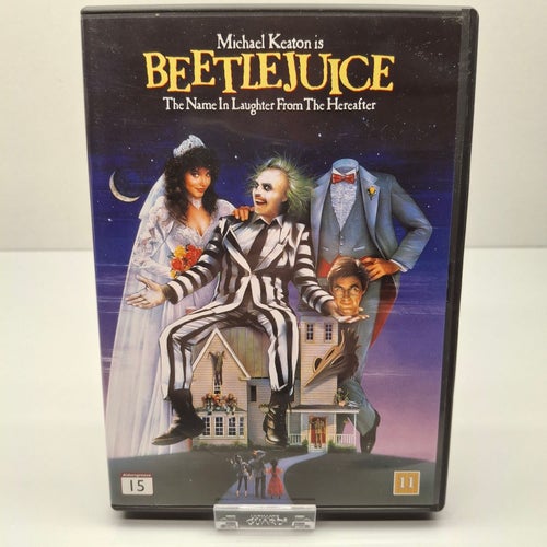 Beetlejuice - Michael Keaton - Region 2, DVD-Film, Svensk text, Fint skick