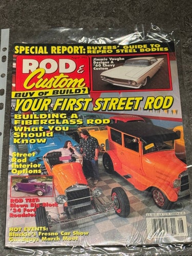 Rod & Custom August 1995 – Jimmie Vaughan '60 Chevy Custom + Buy or Build?