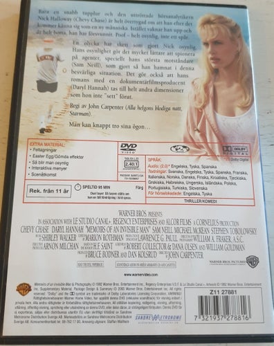 Den osynlige mannen (1992) - Chevy Chase/Daryl Hannah - DVD
