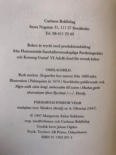 STORA OREDANS RYSSLAND Petrus Petrejus ögonvittnesskildring från 1608