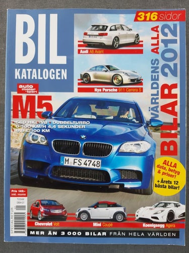 Bilkatalogen 2012 - årets bilar (typ "Alla bilar") från Auto motor & sport