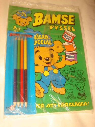 BAMSE PYSSEL 24 (svensk) NY OLÄST I ORIGINALPLASTEN PENNOR