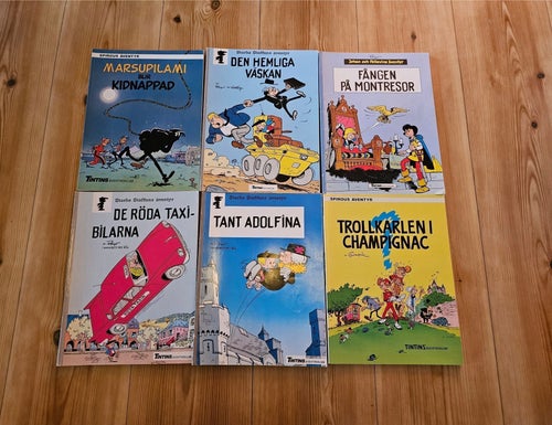 6 Seriealbum * 1985-1987 * Johan och Pellevins, Starke Staffan, Spirou