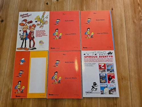 6 Seriealbum * 1985-1987 * Johan och Pellevins, Starke Staffan, Spirou