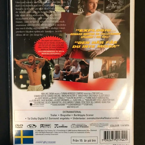 American History X - DVD (1998)(Beg) Norton + Furlong