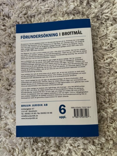 Förundersökning i brottmål av Ove Bärgman och Stig Danielsson, 2019