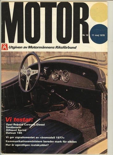 Motor 1978 nr 10. Bilbedömning: Alfasud Sprint