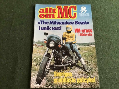 ALLT OM MC NR 9 1977 VM CROSS I UDDEVALLA,HD XLCR 1000,BIG SMALLAND RACE DRAGRAC