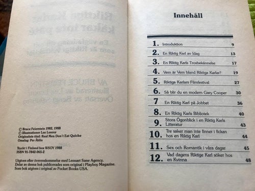 RIKTIGA KARLAR KÄKAR INTE PATÉ Bruce Feirstein 1988