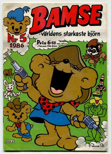 Bamse 1986 nr 5 Pang pang i vilda västern / Billy Boy skadar