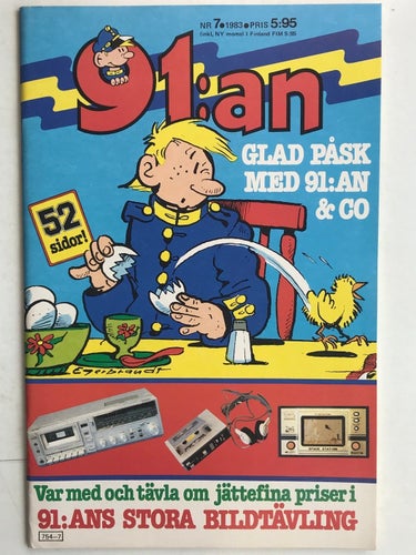 91:an - 1983: 7 FN-VF med klisterark