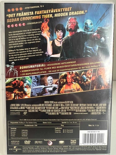Hellboy II: The Golden Army (2008) | Svensk Text | Action / Sci-Fi / | DVD