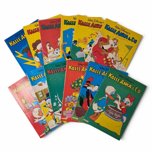 Kalle Anka & Co Serietidningar - 12 st 1977-1978