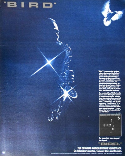 CHARLIE PARKER - BIRD SOUNDTRACK, TIDNINGSANNONS 1988