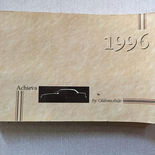 1996 Oldsmobile Owners Manual Achieva