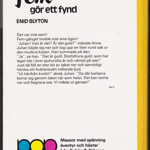 Enid Blyton / Fem Gör Ett Fynd / POP / Kartonnage / Fint skick