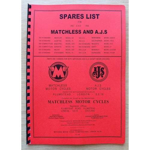 Reservdelskatalog Matchless & AJS 1963-1964