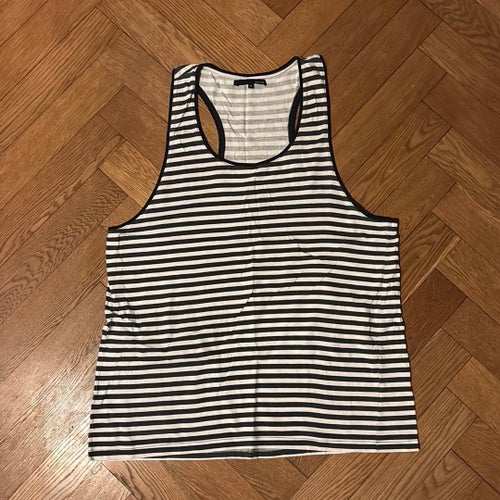 Suit Vit/svart tanktopp XL