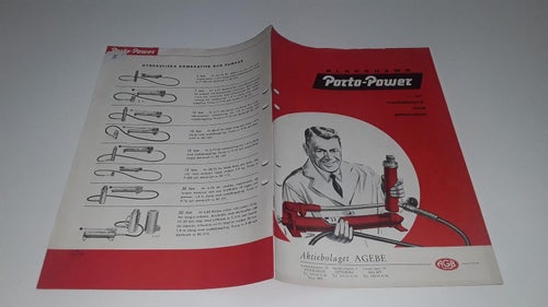Blackhawk porto-Power AGEBE 8 sidor tryckt 1960 svensk text