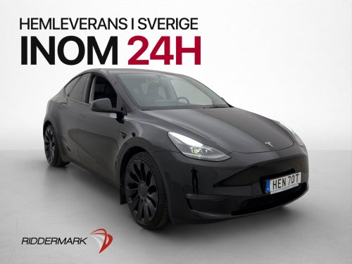 Tesla Model Y Performance Drag MOMS Pano Skinn SV-Såld