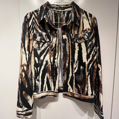 NOTATIONS svart, brun, beige jacka, XS-S