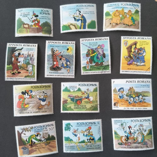 Rumänien 1985. Disney . Stämplade märken