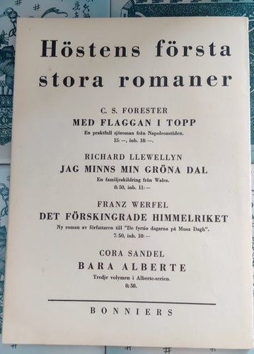 BLM September 1940 – Postumt av Selma Lagerlöf (Årg. IX, Nr 7)
