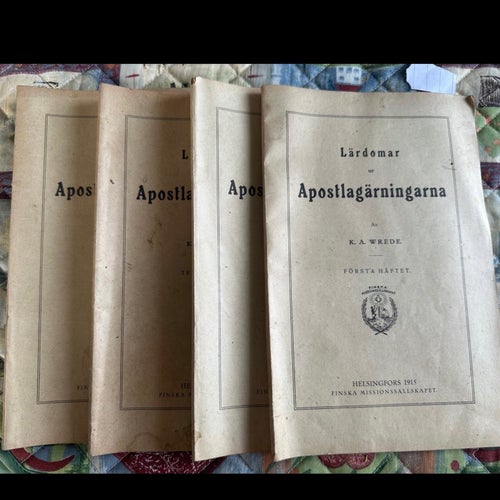 Lärdomar ur Apostlagärningarna av K.A. Wrede, 1915-1916