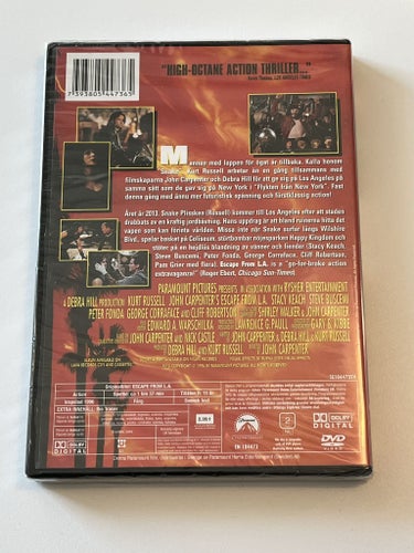 Flykten från L.A. (Kurt Russell & Michelle Forbes, 1996). Inplastad DVD