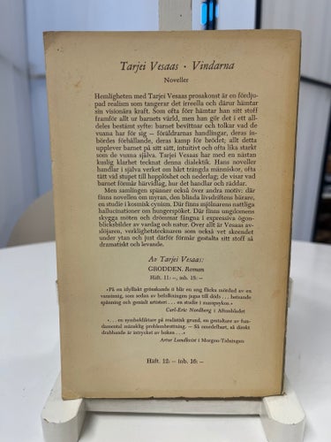 Vindarna - Tarjei Vesaas - 1952