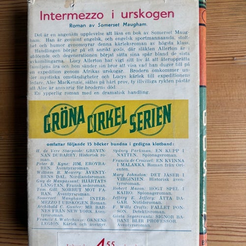Intermezzo i urskogen - Somerset Maugham - 1946 - Gröna Cirkel Serien, vintage