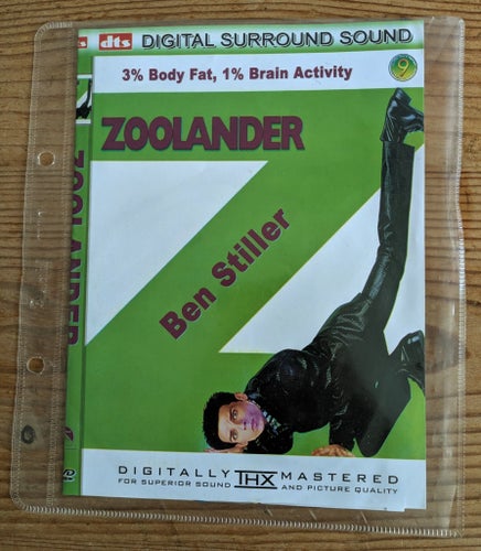 Zoolander – DVD (Ben Stiller, Owen Wilson) Medföljande plastficka