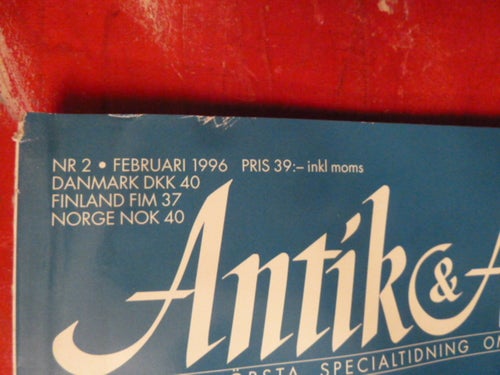ANTIK & AUKTION, 1996 NR 2, TIDNING