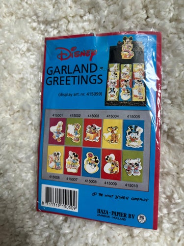 Födelsedagsgirlang Garland greetings Kalle Anka Disney Musse Pigg