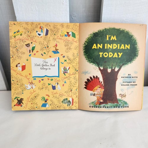 I'm an Indian Today - Little Golden Book 1961 - Vintage Collectible