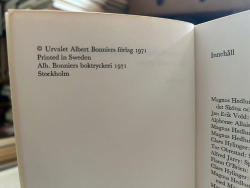 Den rasande grisen En litterär kalender red. Magnus Hedlund, Claes Hylinger