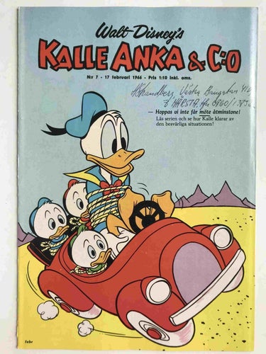 Kalle Anka - 1966:7 NM med samlarbild