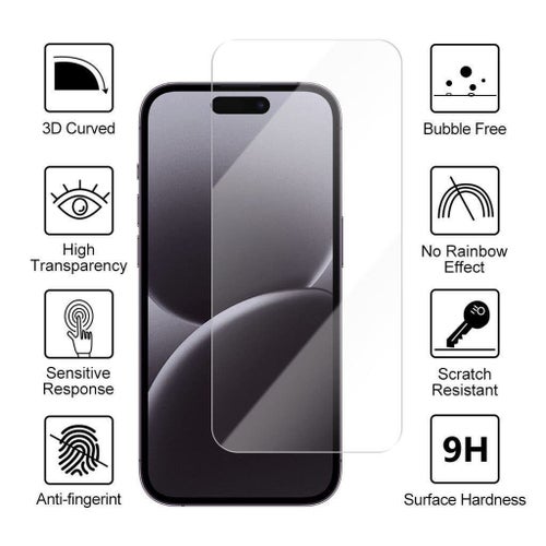 [2-Pack] iPhone 17 Pro Max Skärmskydd - 9H Härdat Glas | Heltäckande!