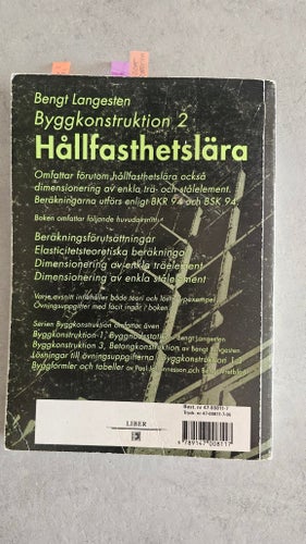 Byggkonstruktion 2 Hållfasthetslära av Bengt Langesten, 1988