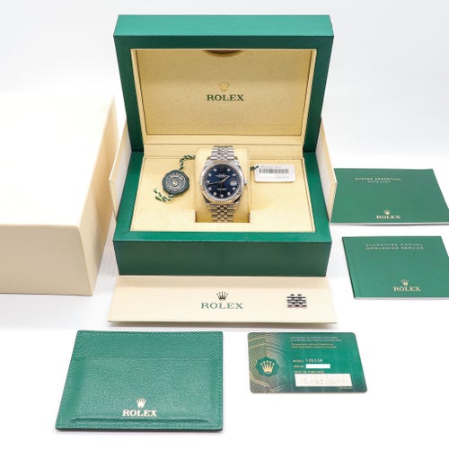 Rolex Datejust 41 | 126334 | Bright Blue Diamond | 2022-02 | Full set | 99% NY